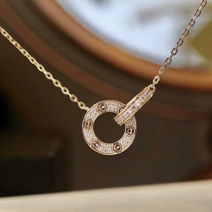 [Rani Jewelry] LOVE  FULL DIAMOND PENDANT NECKLACE