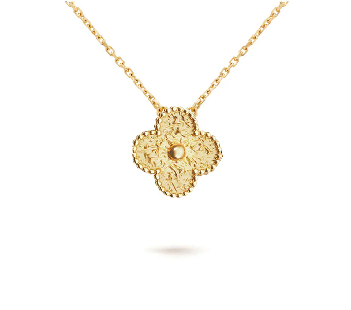 [Rani Jewelry]CLOVER 15MM SINGLE FLOWER NECKLACE COLLECTION