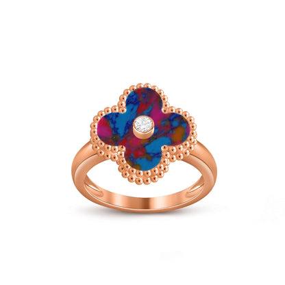 [Rani Jewelry]CLOVER DIAMOND RING ROSE GOLD COLLECTION