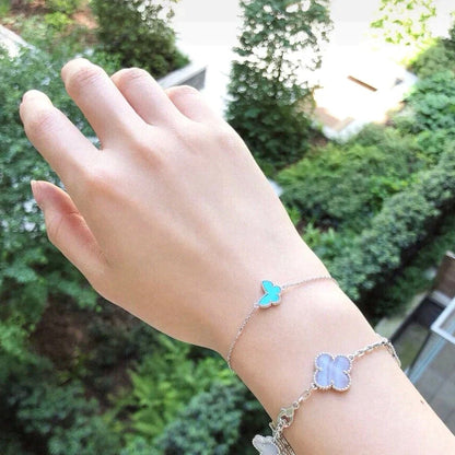 [Rani Jewelry]BUTTERFLY TURQUOISE BUTTERFLY BRACELET SILVER