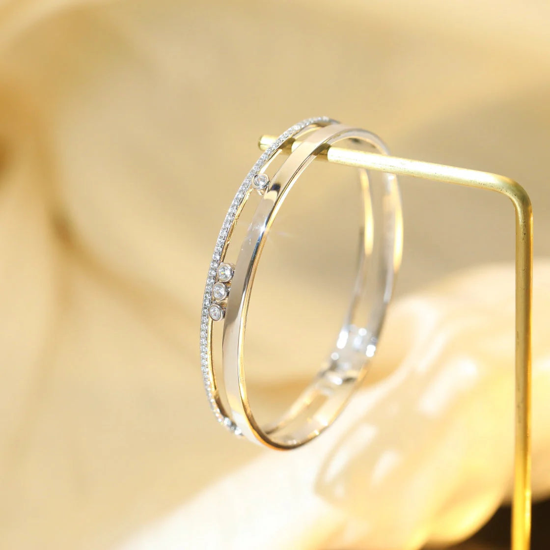 [Rani Jewelry]Move Romane Diamond Bangle Bracelet