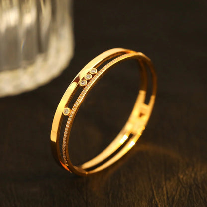 [Rani Jewelry]Move Romane Diamond Bangle Bracelet