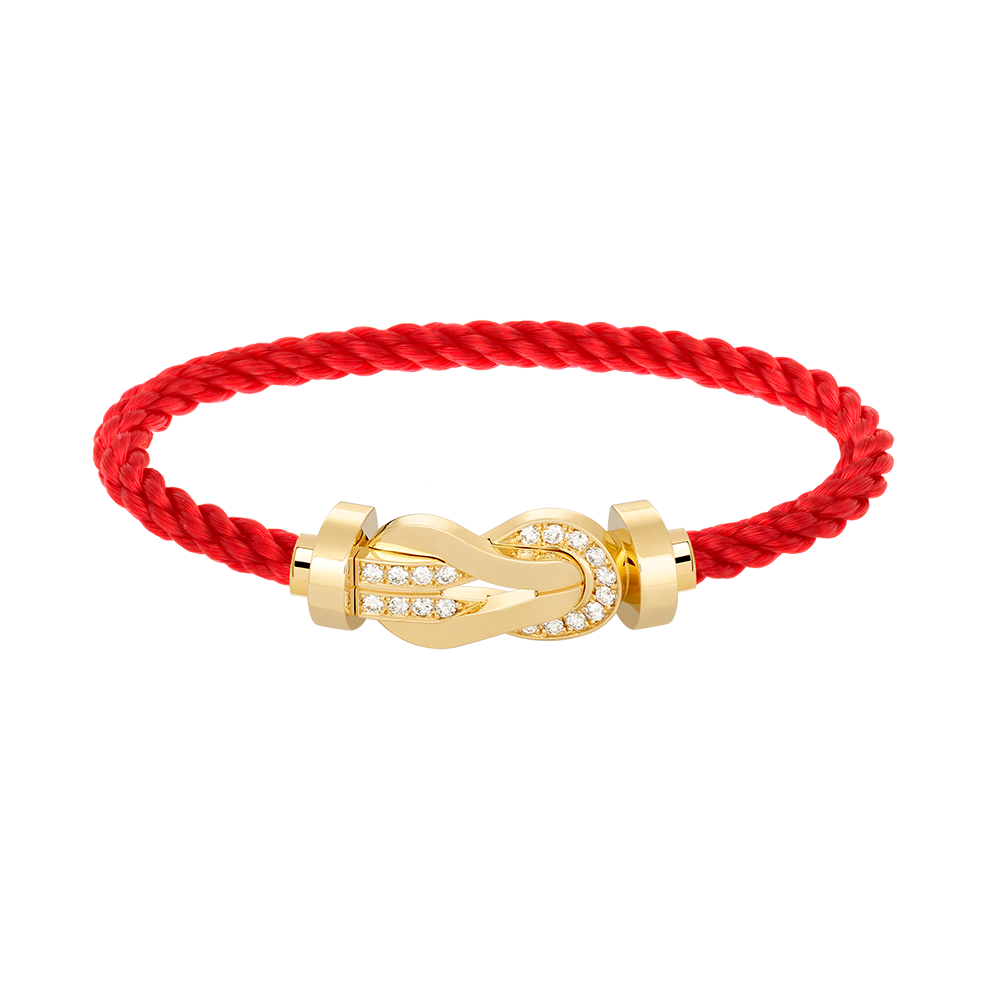 [Rani Jewelry]CHANCE LARGE 8 FIGURE BUCKLE HALF DIAMOND BRACELET GOLD