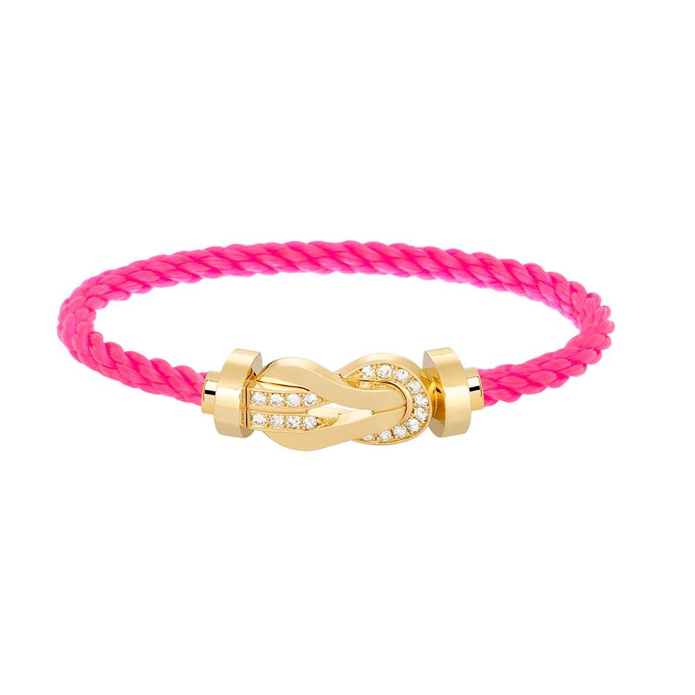 [Rani Jewelry]CHANCE LARGE 8 FIGURE BUCKLE HALF DIAMOND BRACELET GOLD