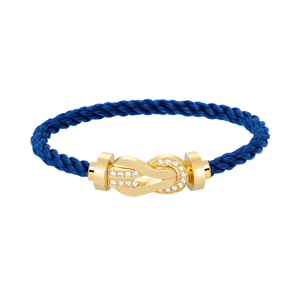 [Rani Jewelry]CHANCE LARGE 8 FIGURE BUCKLE HALF DIAMOND BRACELET GOLD
