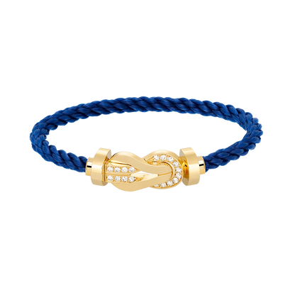[Rani Jewelry]CHANCE LARGE 8 FIGURE BUCKLE HALF DIAMOND BRACELET GOLD
