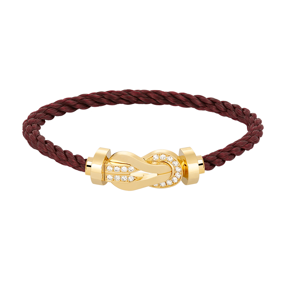 [Rani Jewelry]CHANCE LARGE 8 FIGURE BUCKLE HALF DIAMOND BRACELET GOLD