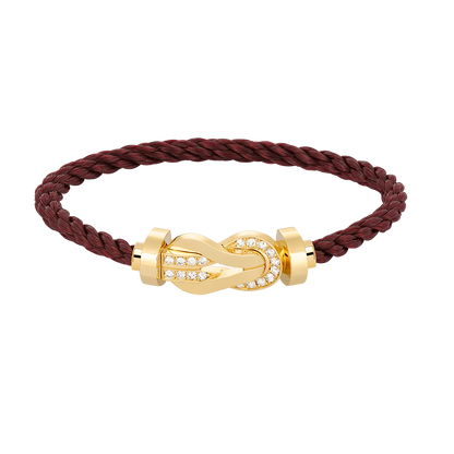 [Rani Jewelry]CHANCE LARGE 8 FIGURE BUCKLE HALF DIAMOND BRACELET GOLD