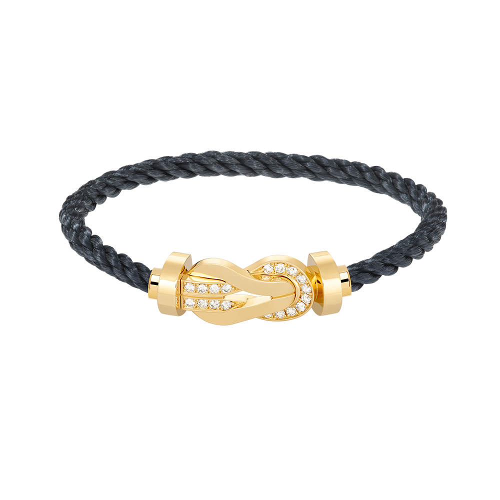 [Rani Jewelry]CHANCE LARGE 8 FIGURE BUCKLE HALF DIAMOND BRACELET GOLD