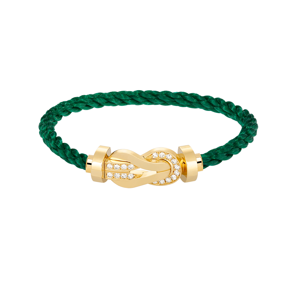 [Rani Jewelry]CHANCE LARGE 8 FIGURE BUCKLE HALF DIAMOND BRACELET GOLD