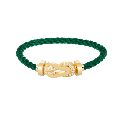 [Rani Jewelry]CHANCE LARGE 8 FIGURE BUCKLE HALF DIAMOND BRACELET GOLD