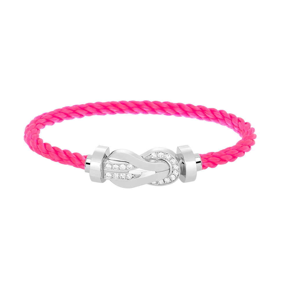 [Rani Jewelry]CHANCE LARGE 8 FIGURE BUCKLE HALF DIAMOND BRACELET SILVER