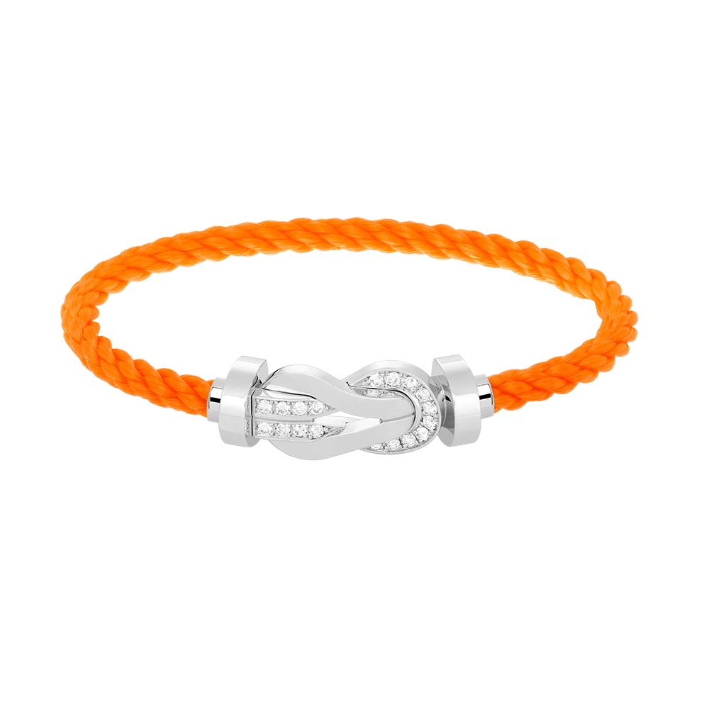 [Rani Jewelry]CHANCE LARGE 8 FIGURE BUCKLE HALF DIAMOND BRACELET SILVER