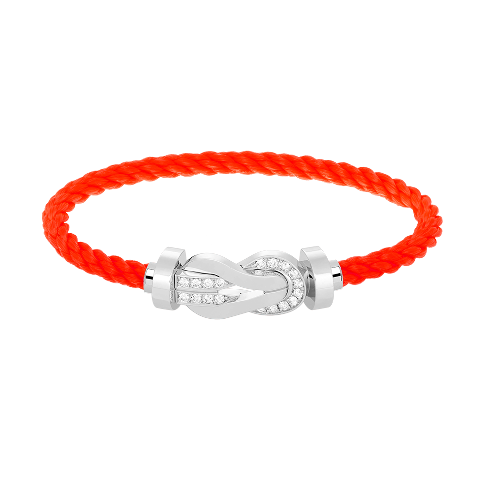 [Rani Jewelry]CHANCE LARGE 8 FIGURE BUCKLE HALF DIAMOND BRACELET SILVER