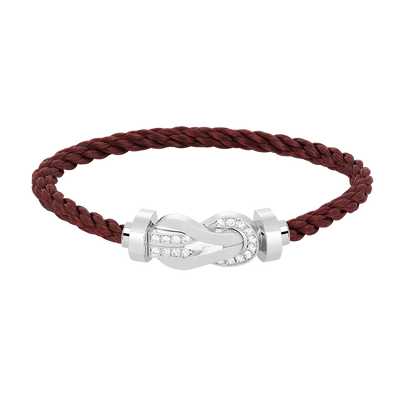 [Rani Jewelry]CHANCE LARGE 8 FIGURE BUCKLE HALF DIAMOND BRACELET SILVER