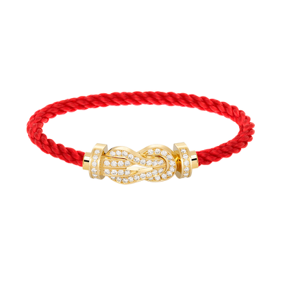 [Rani Jewelry]CHANCE LARGE 8 FIGURE BUCKLE FULLDIAMOND BRACELET GOLD