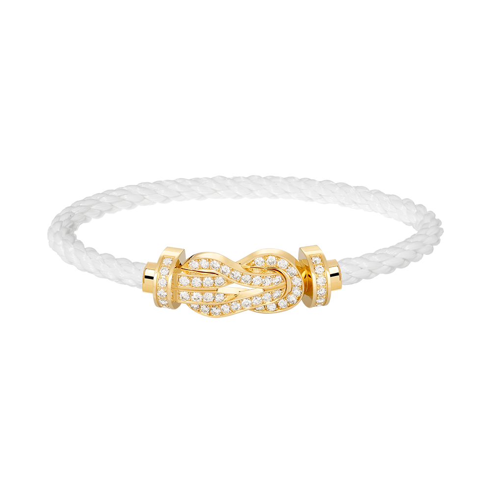 [Rani Jewelry]CHANCE LARGE 8 FIGURE BUCKLE FULLDIAMOND BRACELET GOLD