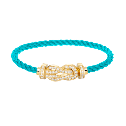[Rani Jewelry]CHANCE LARGE 8 FIGURE BUCKLE FULLDIAMOND BRACELET GOLD