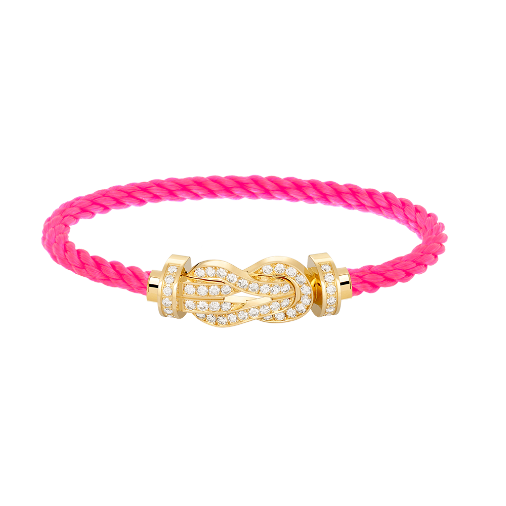 [Rani Jewelry]CHANCE LARGE 8 FIGURE BUCKLE FULLDIAMOND BRACELET GOLD