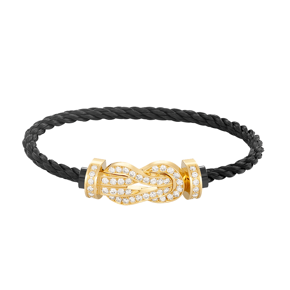 [Rani Jewelry]CHANCE LARGE 8 FIGURE BUCKLE FULLDIAMOND BRACELET GOLD
