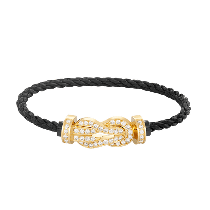 [Rani Jewelry]CHANCE LARGE 8 FIGURE BUCKLE FULLDIAMOND BRACELET GOLD