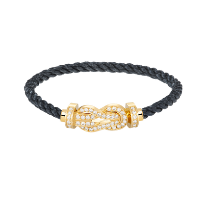 [Rani Jewelry]CHANCE LARGE 8 FIGURE BUCKLE FULLDIAMOND BRACELET GOLD