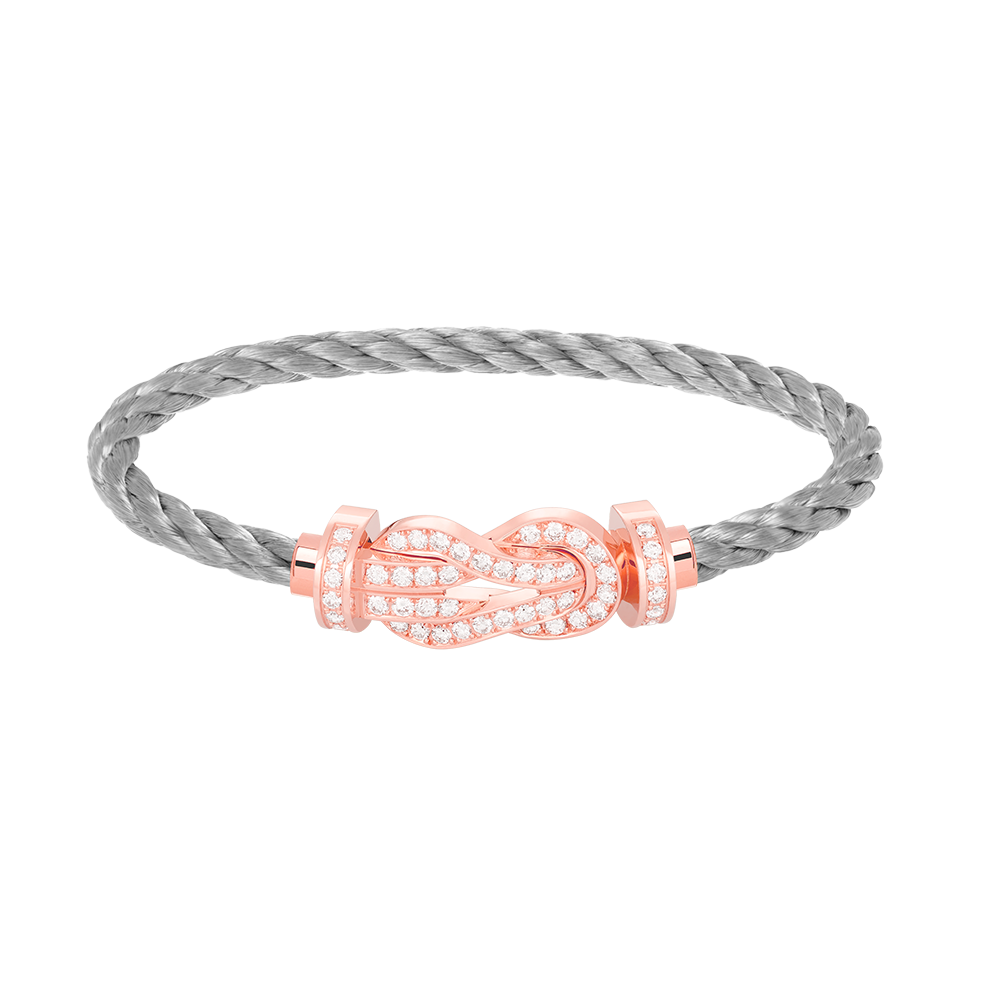 [Rani Jewelry]CHANCE LARGE 8 FIGURE BUCKLE FULL DIAMOND BRACELET ROSE GOLD