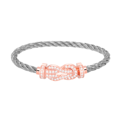 [Rani Jewelry]CHANCE LARGE 8 FIGURE BUCKLE FULL DIAMOND BRACELET ROSE GOLD