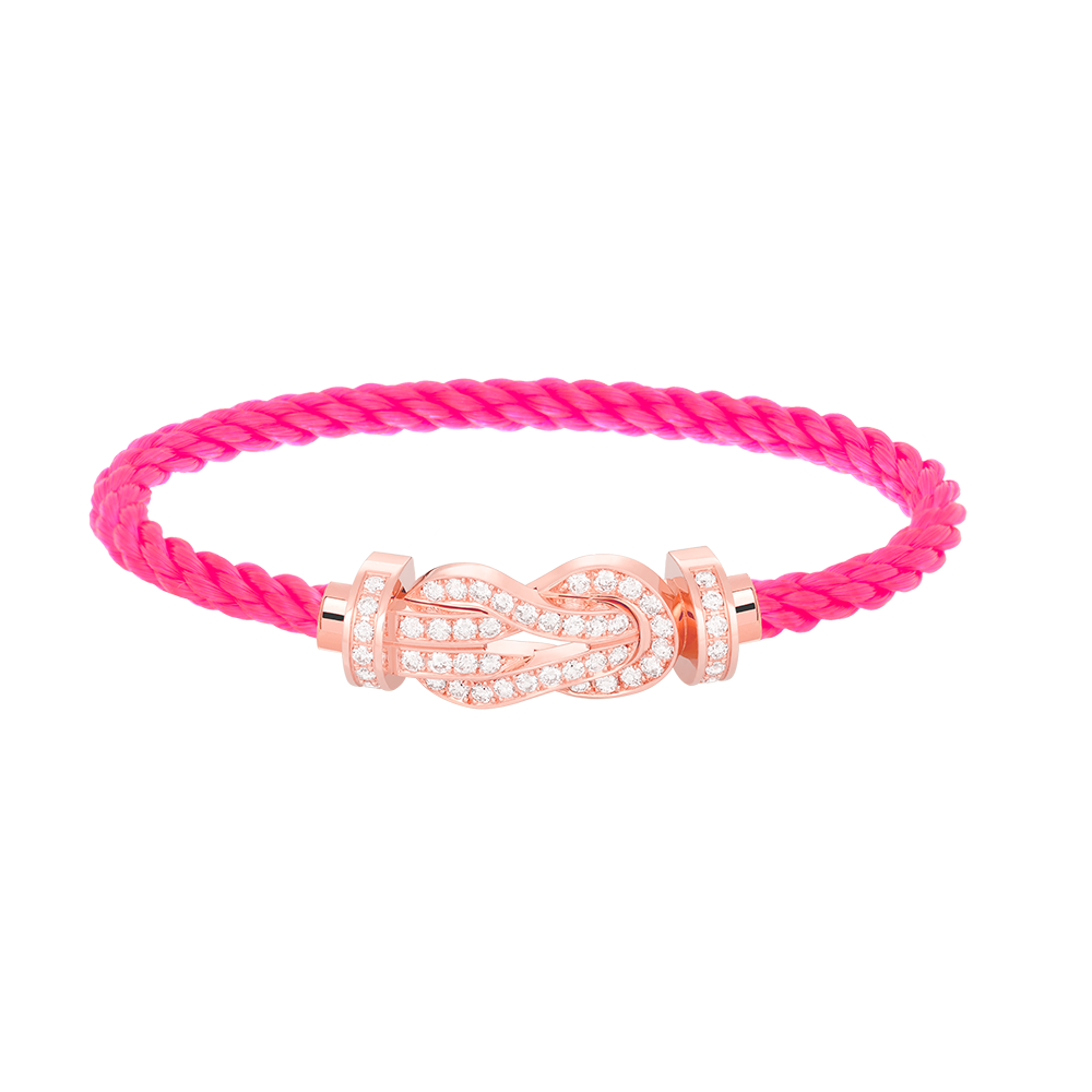 [Rani Jewelry]CHANCE LARGE 8 FIGURE BUCKLE FULL DIAMOND BRACELET ROSE GOLD