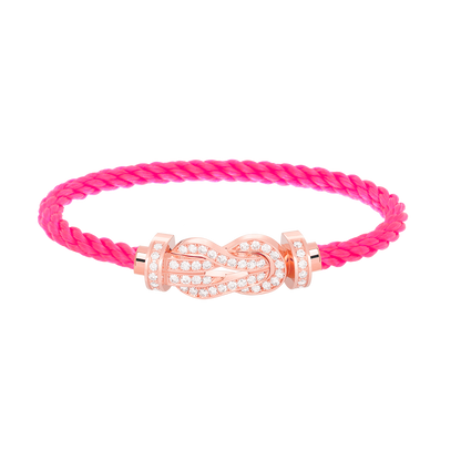 [Rani Jewelry]CHANCE LARGE 8 FIGURE BUCKLE FULL DIAMOND BRACELET ROSE GOLD