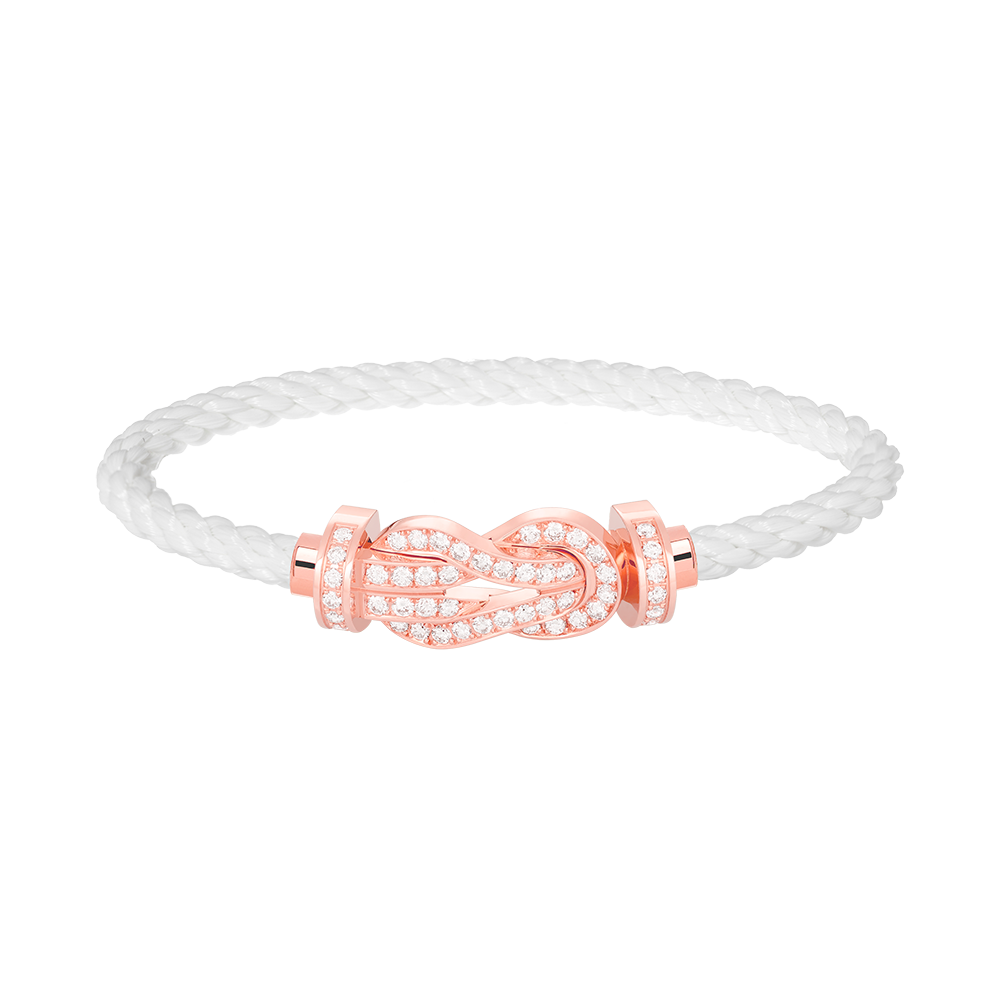 [Rani Jewelry]CHANCE LARGE 8 FIGURE BUCKLE FULL DIAMOND BRACELET ROSE GOLD