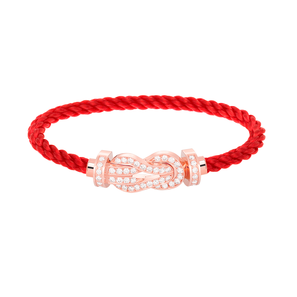 [Rani Jewelry]CHANCE LARGE 8 FIGURE BUCKLE FULL DIAMOND BRACELET ROSE GOLD