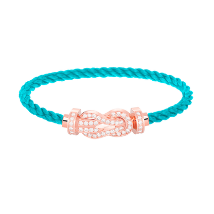 [Rani Jewelry]CHANCE LARGE 8 FIGURE BUCKLE FULL DIAMOND BRACELET ROSE GOLD