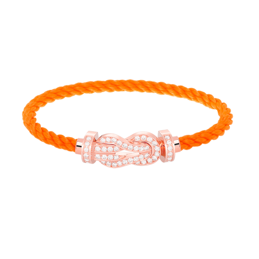 [Rani Jewelry]CHANCE LARGE 8 FIGURE BUCKLE FULL DIAMOND BRACELET ROSE GOLD