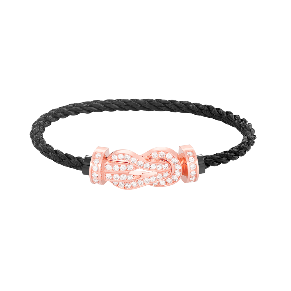 [Rani Jewelry]CHANCE LARGE 8 FIGURE BUCKLE FULL DIAMOND BRACELET ROSE GOLD