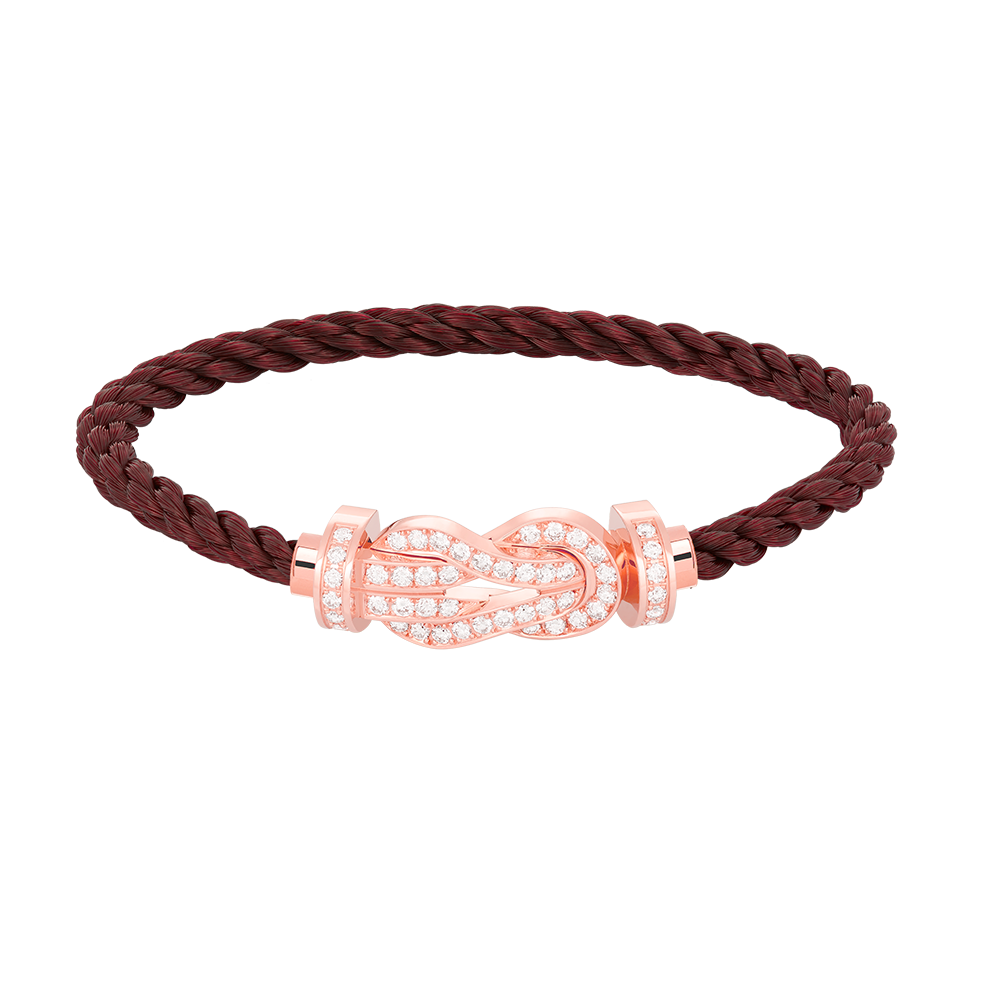 [Rani Jewelry]CHANCE LARGE 8 FIGURE BUCKLE FULL DIAMOND BRACELET ROSE GOLD