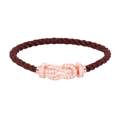 [Rani Jewelry]CHANCE LARGE 8 FIGURE BUCKLE FULL DIAMOND BRACELET ROSE GOLD
