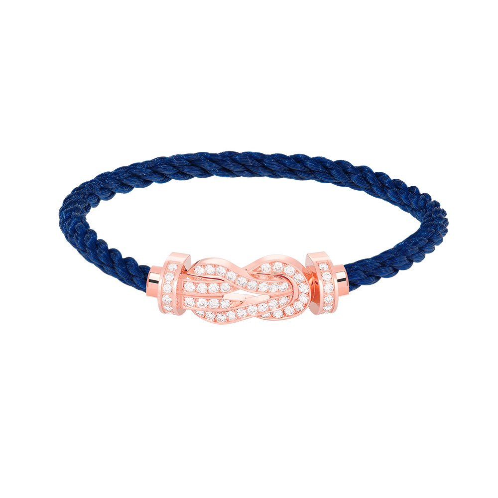 [Rani Jewelry]CHANCE LARGE 8 FIGURE BUCKLE FULL DIAMOND BRACELET ROSE GOLD