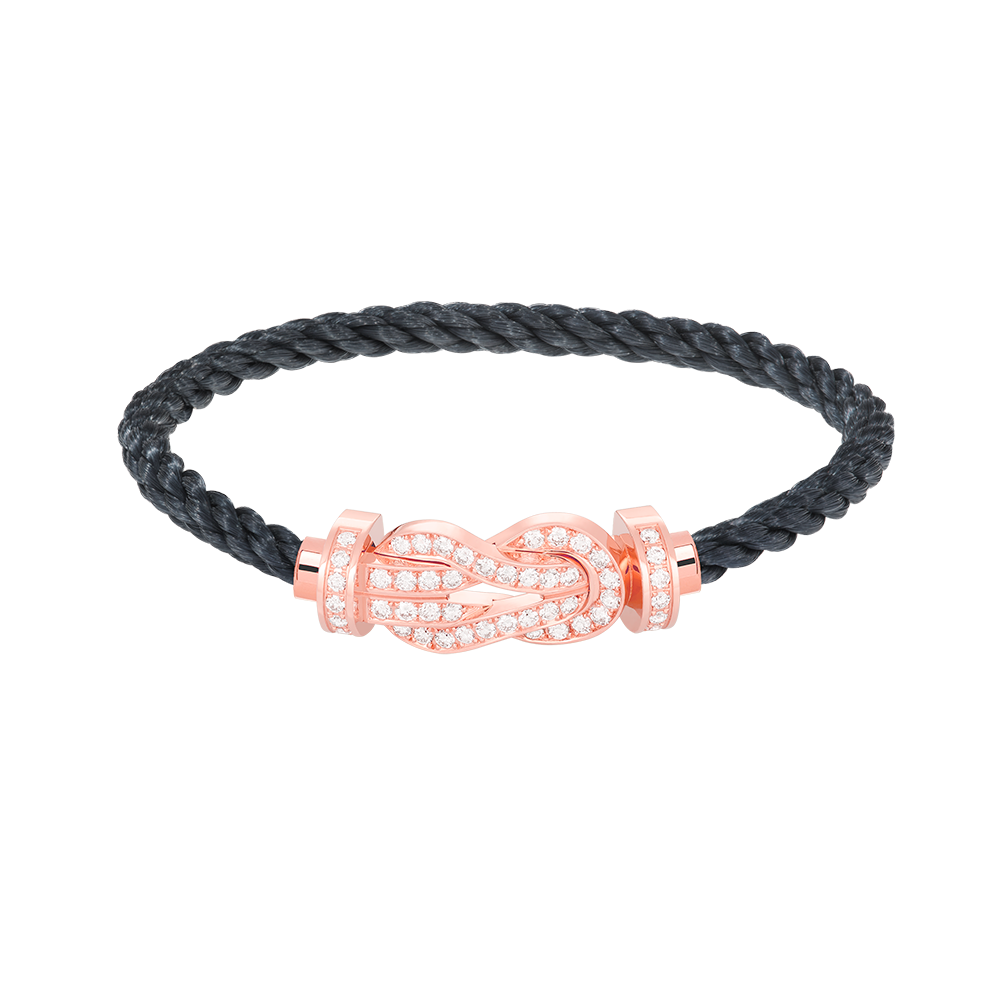 [Rani Jewelry]CHANCE LARGE 8 FIGURE BUCKLE FULL DIAMOND BRACELET ROSE GOLD