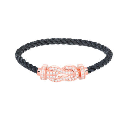 [Rani Jewelry]CHANCE LARGE 8 FIGURE BUCKLE FULL DIAMOND BRACELET ROSE GOLD