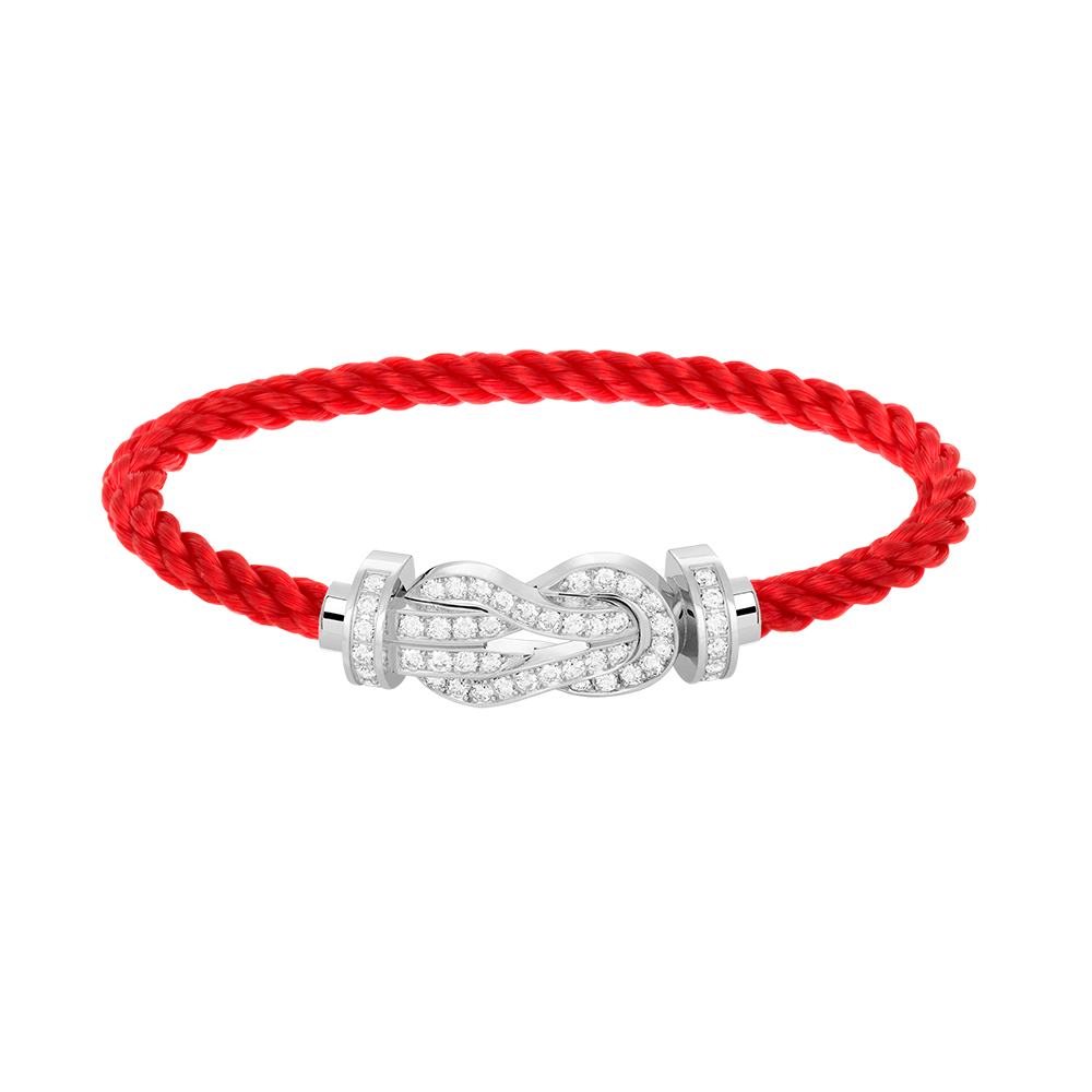 [Rani Jewelry]CHANCE LARGE 8 FIGURE BUCKLE FULL DIAMOND BRACELET SILVER