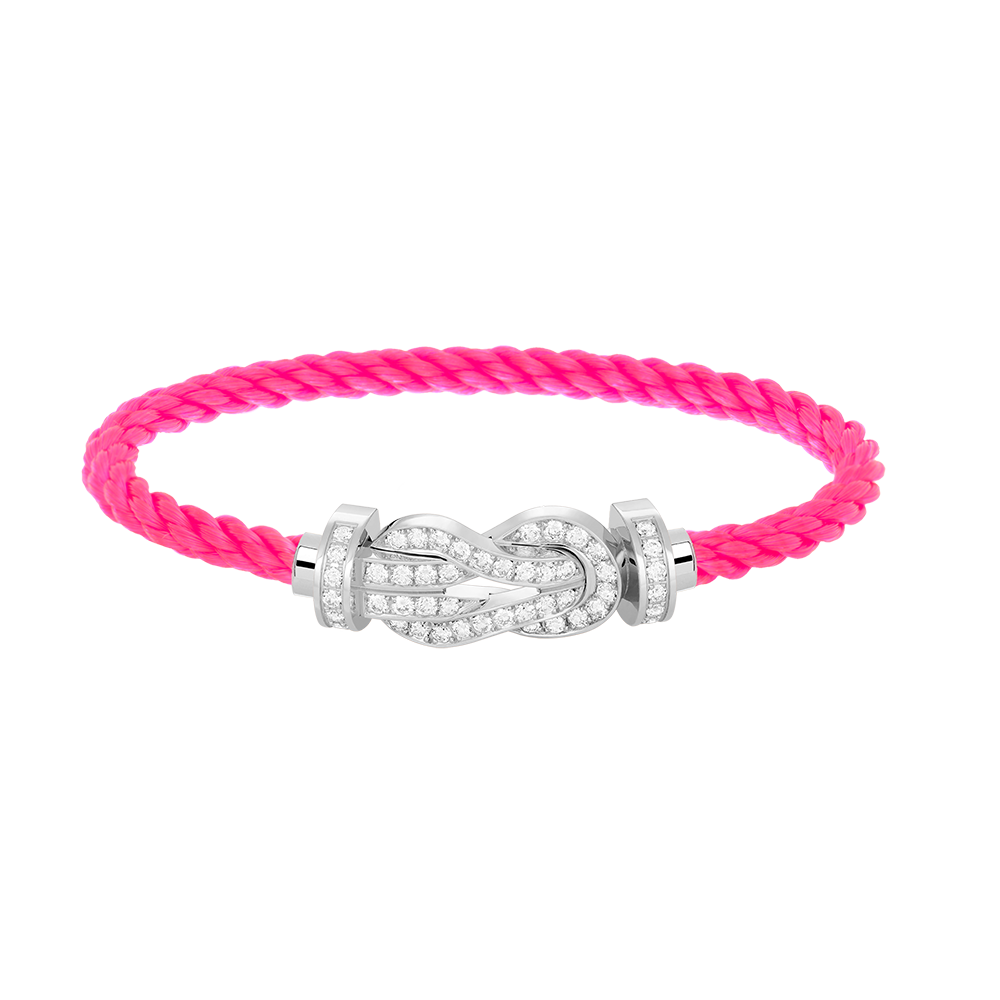 [Rani Jewelry]CHANCE LARGE 8 FIGURE BUCKLE FULL DIAMOND BRACELET SILVER