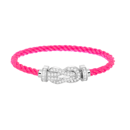 [Rani Jewelry]CHANCE LARGE 8 FIGURE BUCKLE FULL DIAMOND BRACELET SILVER