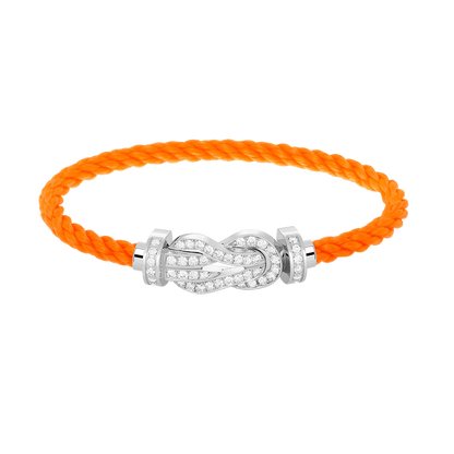 [Rani Jewelry]CHANCE LARGE 8 FIGURE BUCKLE FULL DIAMOND BRACELET SILVER