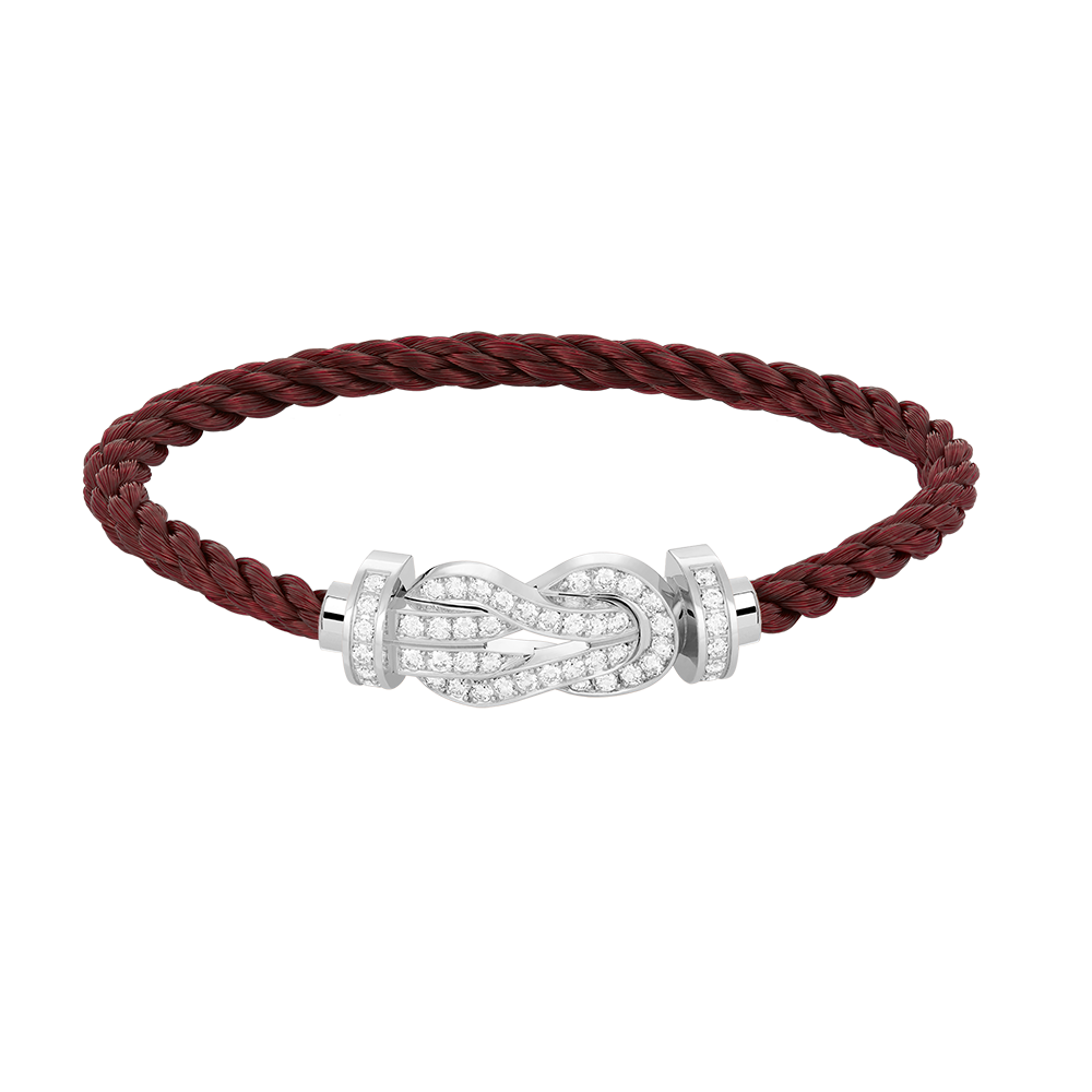 [Rani Jewelry]CHANCE LARGE 8 FIGURE BUCKLE FULL DIAMOND BRACELET SILVER