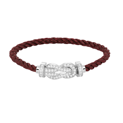 [Rani Jewelry]CHANCE LARGE 8 FIGURE BUCKLE FULL DIAMOND BRACELET SILVER