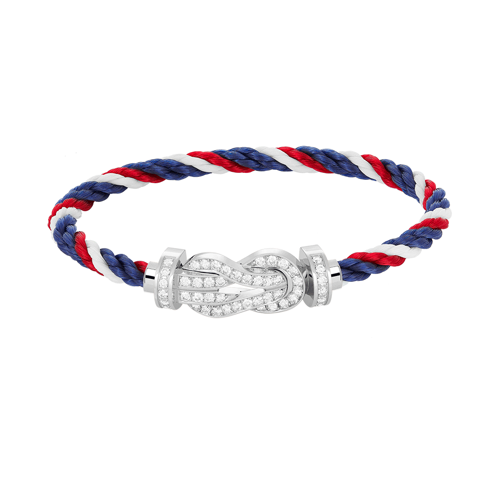 [Rani Jewelry]CHANCE LARGE 8 FIGURE BUCKLE FULL DIAMOND BRACELET SILVER
