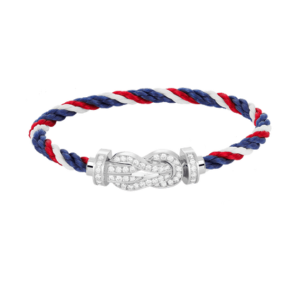 [Rani Jewelry]CHANCE LARGE 8 FIGURE BUCKLE FULL DIAMOND BRACELET SILVER