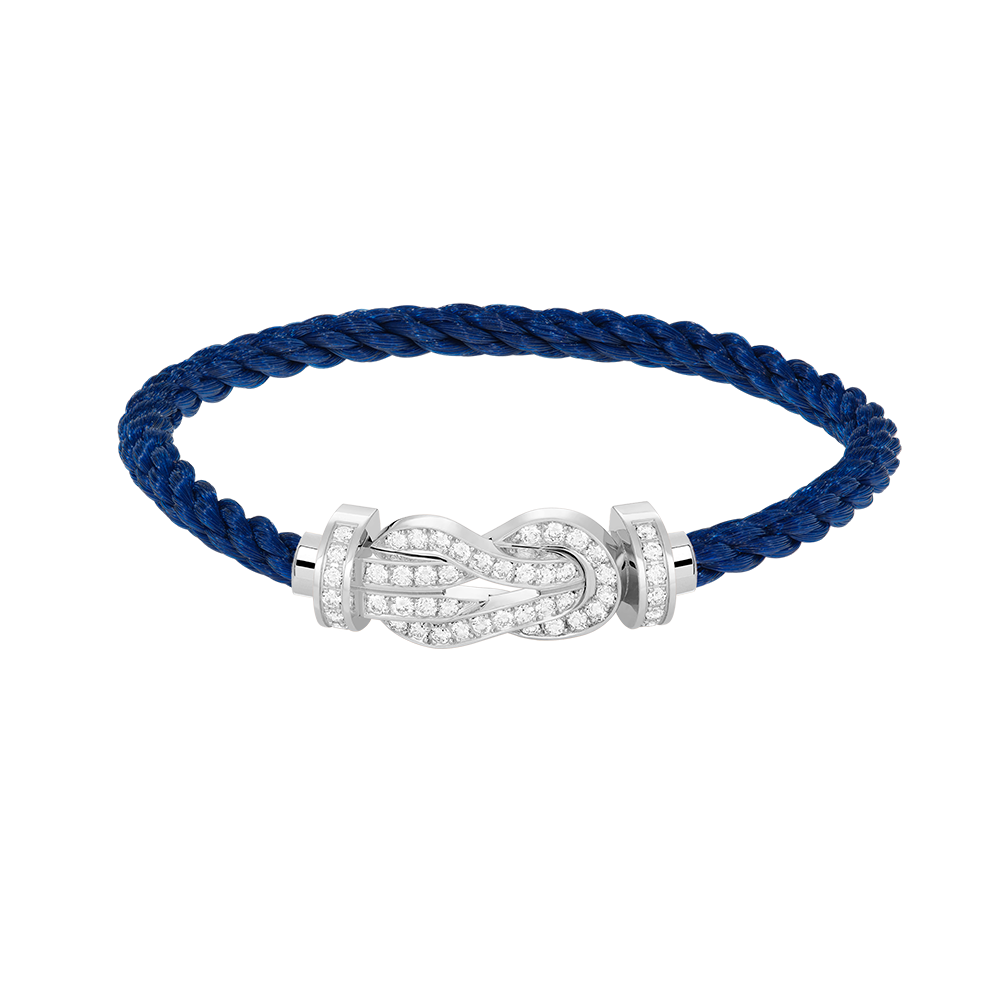 [Rani Jewelry]CHANCE LARGE 8 FIGURE BUCKLE FULL DIAMOND BRACELET SILVER