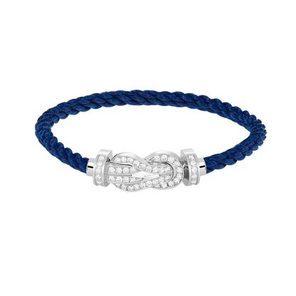[Rani Jewelry]CHANCE LARGE 8 FIGURE BUCKLE FULL DIAMOND BRACELET SILVER